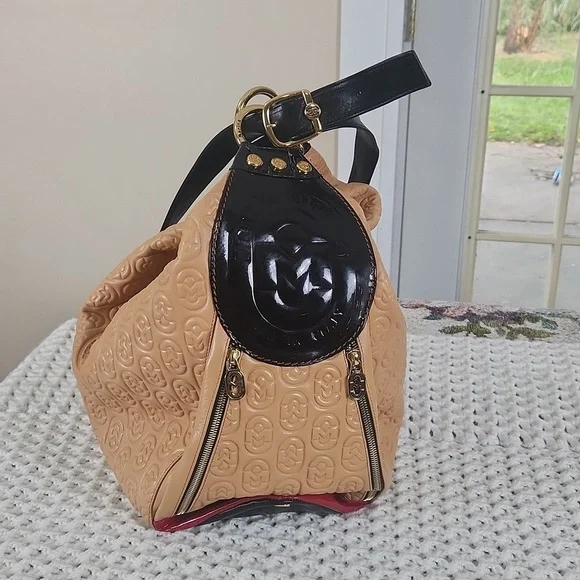 Marino Orlandi backpack or shoulder bag Huge-os with gold hardware - Picture 1 of 11